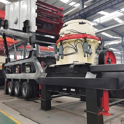 Estação de trituração e triagem de cone móvel com potência de motor de 75-264.5kw