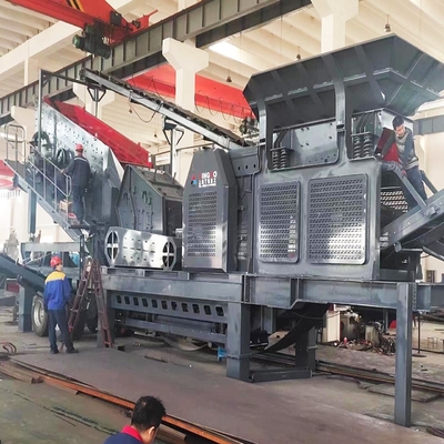 Tamanho de entrada 1000×1200 mm Máquina de trituração de cones de impacto móvel