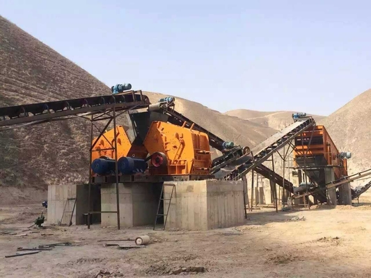 Instalação de linha de triturador de mandíbula padrão para produção de agregados de pedra de mineração no mercado